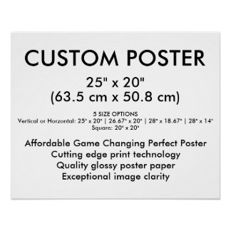 Póster personalizado brillante apaisado 63,5 cm x