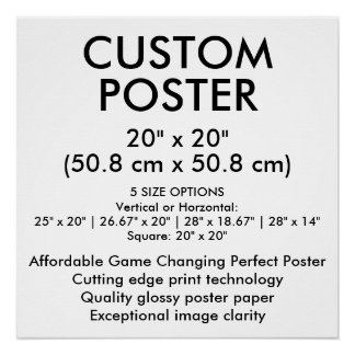 Póster personalizado brillante de 20" x 20" (50,8