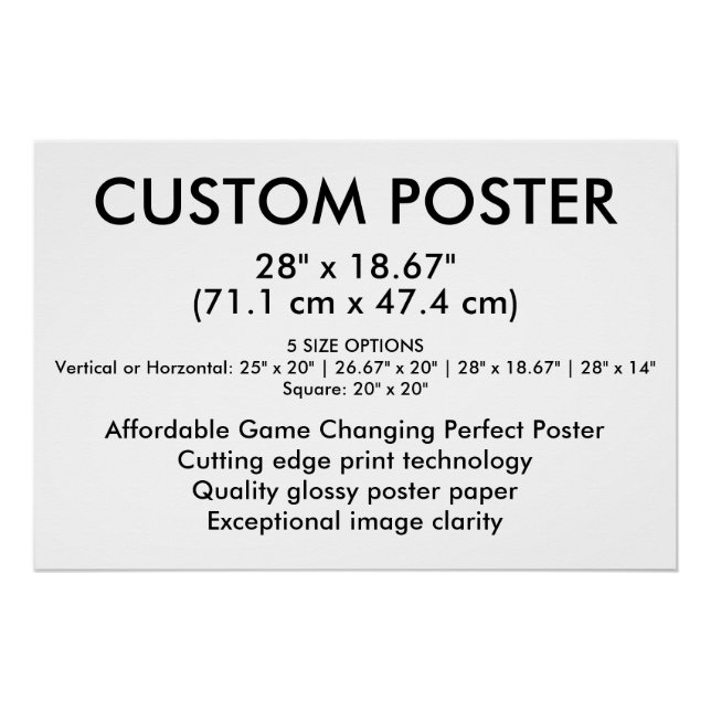 Póster personalizado brillante en formato horizont (Anverso)