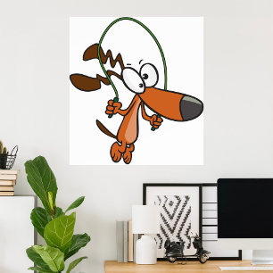 Póster Personalizado Brown Dog Skipping