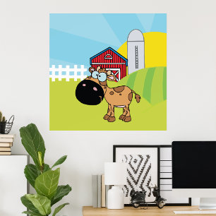 Póster Personalizado Calf En Una Granja