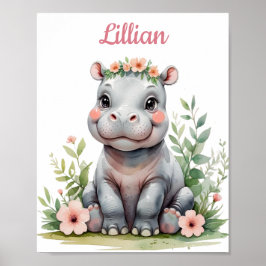 Póster Personalizado Chica de Enfermería Safari Baby Hipp