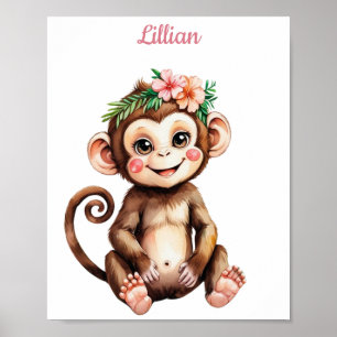 Póster Personalizado Chica jungla enfermera temática Gira