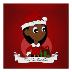 Póster personalizado chica navidades