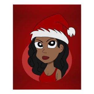 Póster personalizado chica navidades