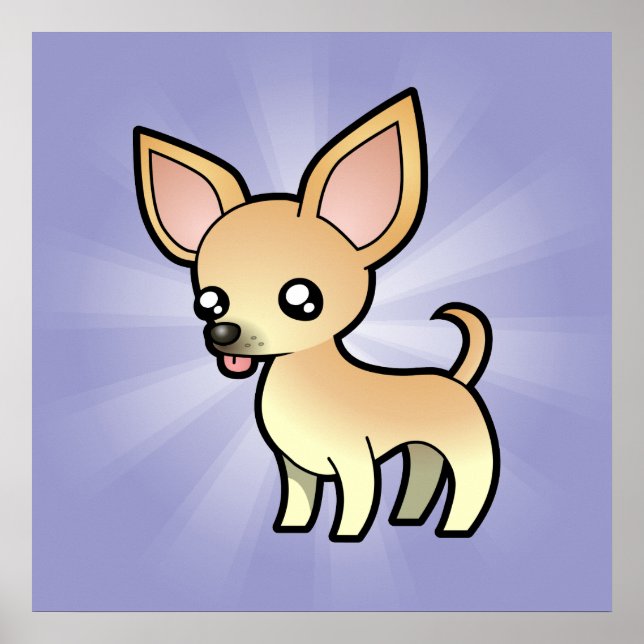 Póster Personalizado Chihuahua (abrigo suave) (Frente)