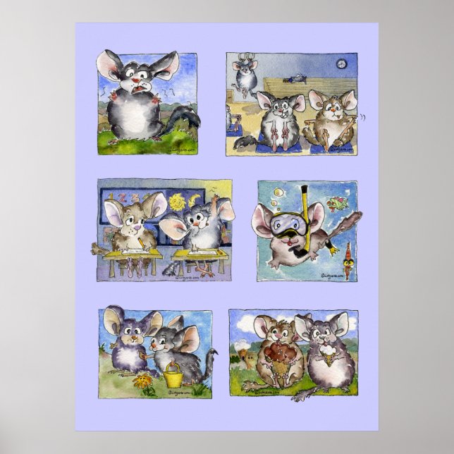 Póster Personalizado Chinchillas siendo Personalizado Pos (Frente)