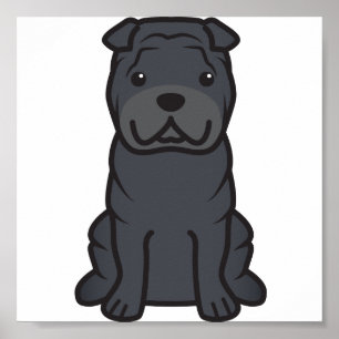 Póster Personalizado chino de perros Shar-Pei