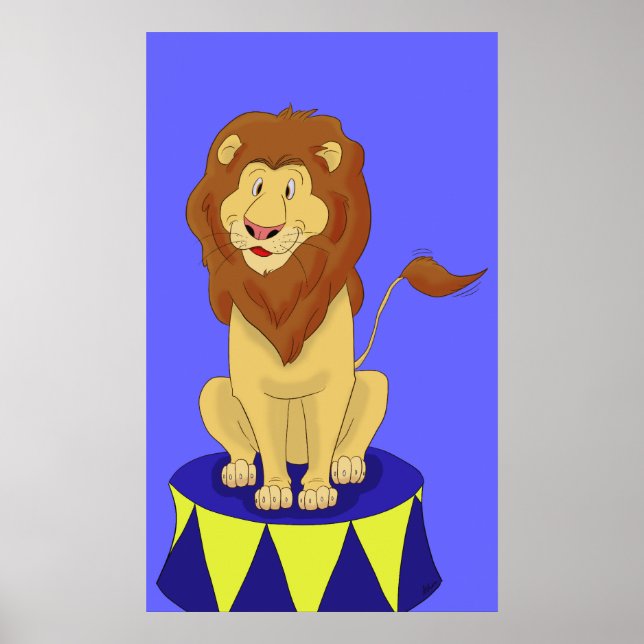Póster Personalizado Circus Poster Lion Print (Frente)