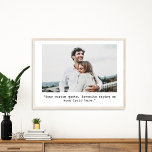 Póster Personalizado cita foto personalizada<br><div class="desc">Crea tu propia cita personalizado de arte mural poster. Incluye tipografía minimalista de máquina de escribir y foto personalizada.</div>