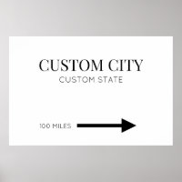 Personalizado Ciudad y flechas estatales