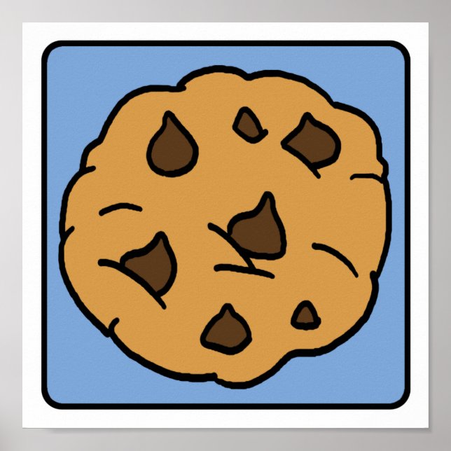 Póster Personalizado Clip Art Chocolate Chip Cookie postr (Frente)