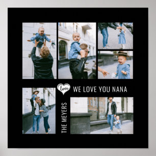 Póster Personalizado Collage de fotos Amor
