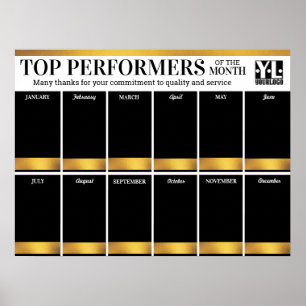 Póster Personalizado color oro Empleado de la foto del me