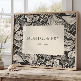 Póster Personalizado con Apellido de Familia Decor