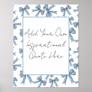 Póster personalizado con diseño de lazos azules bo