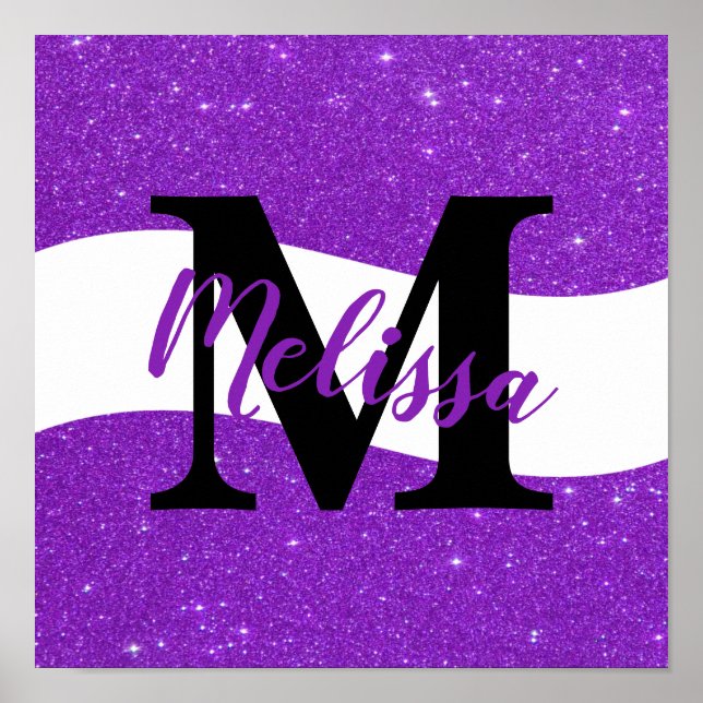 Póster personalizado con purpurina (Frente)