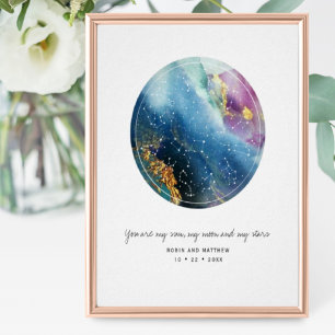 Póster Personalizado Constellations Star Map Gift / Décac