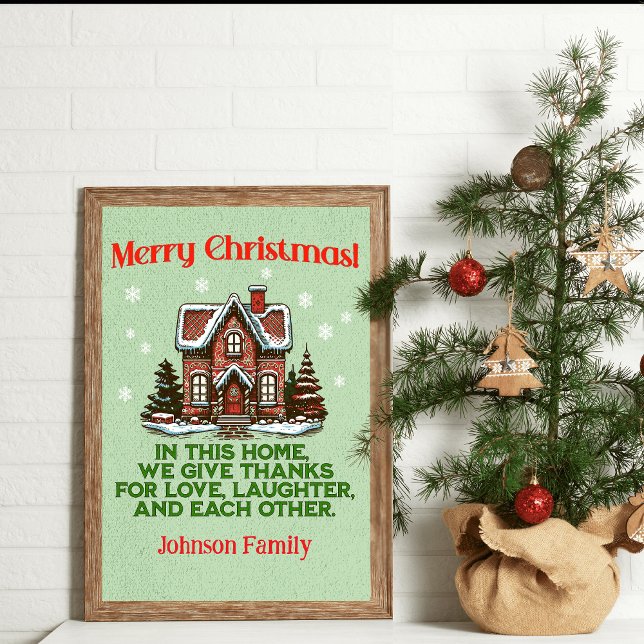 Póster Personalizado Cosy Navidades Rótulo de familia Cot (Subido por el creador)