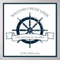 Personalizado Cruise Ship Nautical Wheepsake