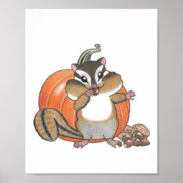Póster Personalizado Cute Chipmunk poster de enfermería a