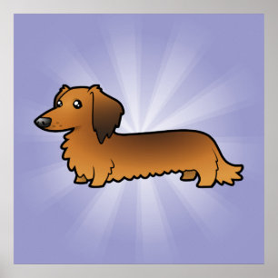Póster Personalizado Dachshund (pelo largo)