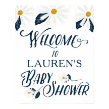 Personalizado Daisy Baby Shower Bienvenida Poster