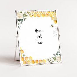 Póster Personalizado de abejas con burbujas