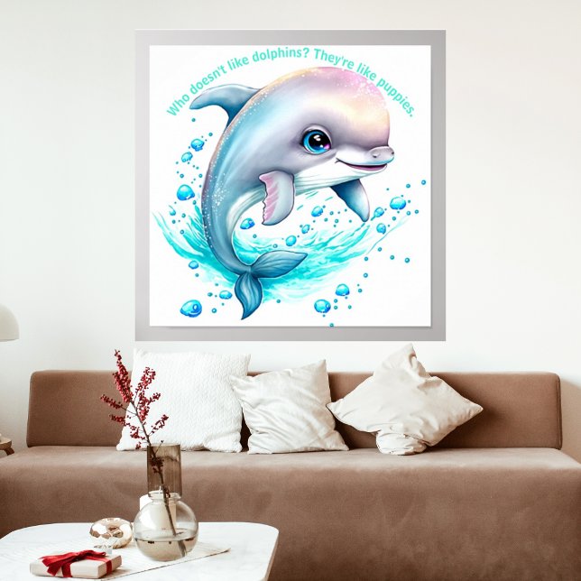 Póster Personalizado de acuarela personalizada Dolphin Ph (Subido por el creador)