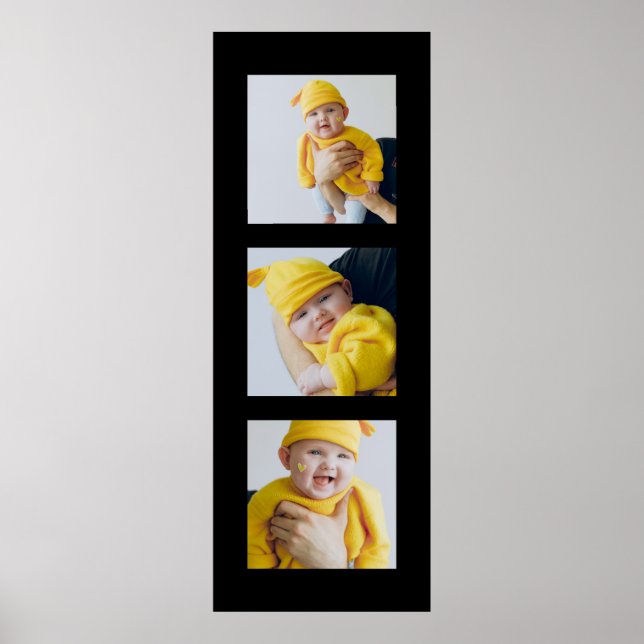 Póster Personalizado de adición de 3 fotografías personal (Frente)