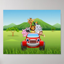 Personalizado de animales de safari divertidos