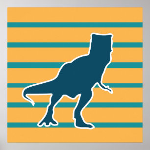 Póster Personalizado de animales jurásicos de T-rex