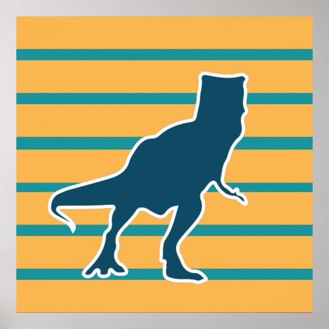 Póster Personalizado de animales jurásicos de T-rex (Frente)