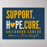personalizado de apoyo al cáncer infantil Poster d