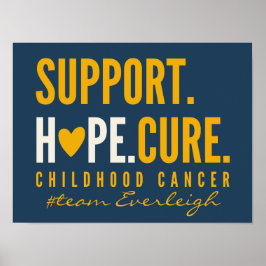 Póster personalizado de apoyo al cáncer infantil Poster d