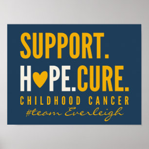 Póster personalizado de apoyo al cáncer infantil Poster d