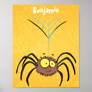Póster Personalizado de araña suave y adorable