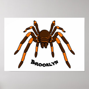 Póster Personalizado de araña tarántula arenosa marrón y