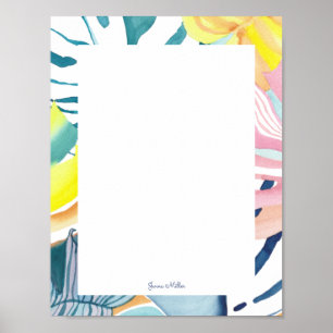 Póster Personalizado de Arte Abstracto Tropical