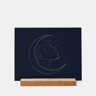 Póster personalizado de arte de línea de mujer