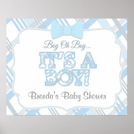 Póster Personalizado de Baby Shower Es Un Niño