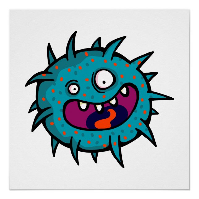 Póster Personalizado de bacterias Bug Doodle (Anverso)