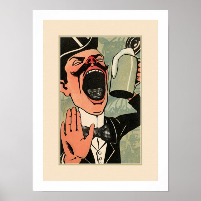 Póster Personalizado de beber cerveza de cosecha de cerve (Frente)