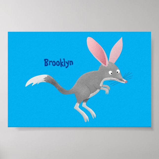 Póster Personalizado de bilby australiano feliz (Frente)