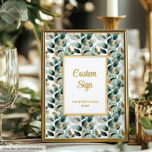 Póster Personalizado de Boda de verde verde verde de esme