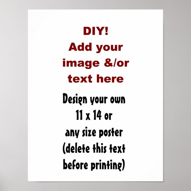 Póster PERSONALIZADO de bricolaje Poster usted mismo (Frente)