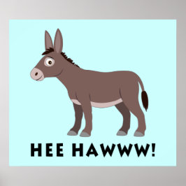 Póster ¡Personalizado de burro Hee Hawww!