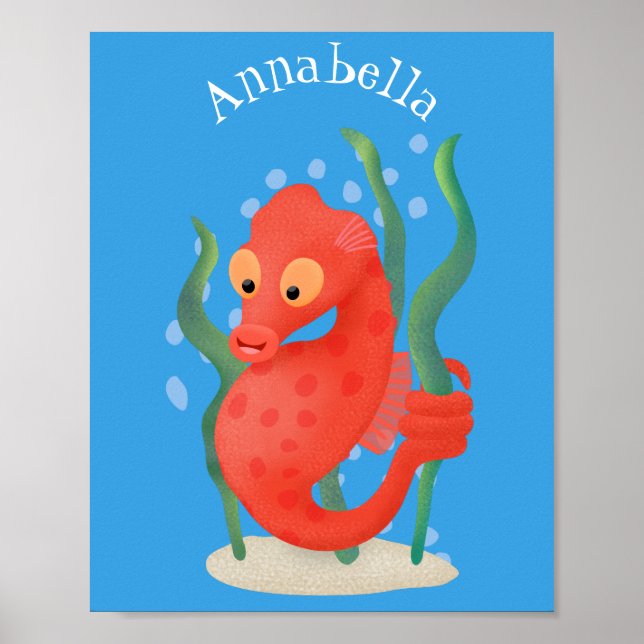 Póster Personalizado de caballitos de mar de pepino (Frente)