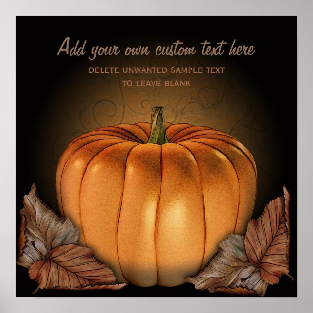 Póster Personalizado de calabaza gigante Poster de Hallow (Frente)