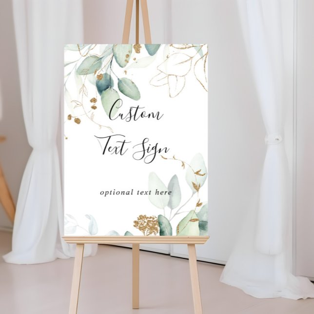 Póster Personalizado de caligrafía de eucalipto oro Rótul (Subido por el creador)